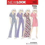 New Look Sewing Pattern 6554 Misses' Knit Jumpsuit and Dresses