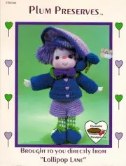 Plum Preserves "Lollipop Lane" Crocheted Doll Dumplin Designs CDC406 NOS