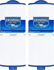 Cryspool® 06046 Filter Compatible with J-300, J400, 6CH-960, FC-2800, PJW60TL-F2S, Premium, Closed Handle(Not Removable Tops), 60 Sq. Ft Spa Filter Cartridge, 2 Pack