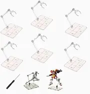 6-piece HG144 movable action figure stand, display stand base, Kamen Rider Anime hand model stand compatible with 6-inch HG RG SD SHF Gundam 1/44 toy transparent