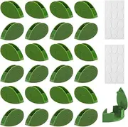 Garden Clips, 26PCS Self-Adhesive Plant Climbing Wall Fixer Clip Invisible Leaf Shaped Vines Holder (Green)