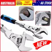 5 in 1 Adjustable Ratchet Wrench 10 Inch Torque Wrench with 180° Folding Spanner