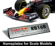 Lot of 75 Nameplates for 1/18 F1 World Champions models from 1950 until 2024