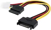 Be In Your Mind 2 PCs 15-Pin SATA Male to 4-Pin Molex IDE Power Adapter Suitable for Serial Ports on Computer Case Power Supply