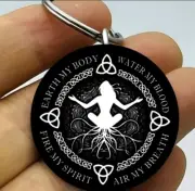Meditation Earth My Body Water My Blood Fire My Spirit Air My Breath KEYCHAIN