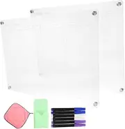 OHPHCALL 1 Set Magnetic Dry Erase Calendar Set Monthly Weekly Planner Board for Fridge Magnetic Meal Organizer with Markers Eraser for Family Scheduling and Meal Planning