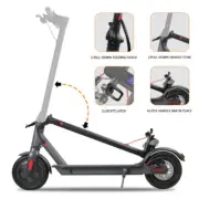 Portable 900W 40KM/H Electric Scooter 50km Adult Foldable Travel e Bike Black
