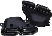 Compatible For Benz C-Class W205 C180 C200 C260 C300 GLS GLE Exhaust Modification Four Outlet C63 Square TailTip Muffler Nozzle(Black A)