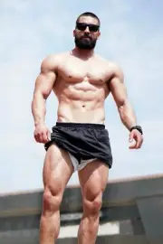 [A110] Male Model Showing Off Body To Viewer Fine Art Hunky Physique