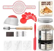14 PCS Sourdough Starter Kit, 34OZ Glass Sourdough Bread Starter Kit