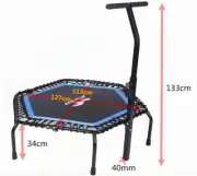 48" Hexagon Rebounder Mini Trampoline Australia, Foldable Exercise Trampoline...