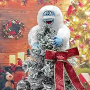 RUDOLPH Abominable Snow Monster Snowman Yeti Plush Tree Topper Christmas Decor