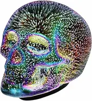 Tradeopia Led Skull Table Lamp, Requires 3 X AAA Batteries, Ideal for Room Decor Table Desk Decor Lamps, Lava lamp, Halloween