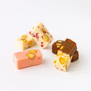 Andy Anand 28 bite-sized Roasted Almond Soft Nougat Brittle 7 Oz - 2 Pack