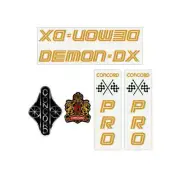 Concord - Demon DX - gold on clear decal set - old school bmx