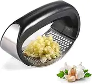 Stainless Steel Garlic Press Rocker, Garlic Smasher, Garlic Chopper Crusher, Multi-function Garlic Mincer, Dishwasher Safe