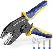 Haisstronica Crimping Tool for Non-Insulated Terminal,AWG 22-6 Ratchet Wire Crimper Tool,Wire Terminal Crimper HS-7327