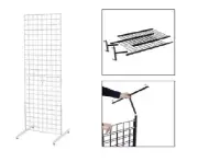 Display Grid Rack White 2 x 6 Take Apart Easy Transport Legs Craft Show Panel