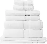 Royal Comfort Zero Twist Luxury Plush Towel 8-Piece Set, White