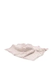 geometric-pattern scarf One size White