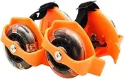 Heel Wheels for Roller Skates, Luminous Roller Wheels, Lightweight And Shiny, PVC Roller Shoes for Girls And Boys, Orange