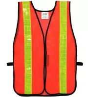 Cordova High Visibility Orange Mesh Safety Vest - One Size Fits All, Reflective
