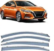 4Pcs Car Wind Deflectors for Nissan for Stlphy 14Th Mk4-B18 2020 2021 2022 2023 2024, Side Window Ventilated Visors Rain Deflector