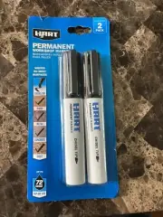 New Marker Black Chisel Tip Permanent Construction Workshop Multi-Surface 2 Pack
