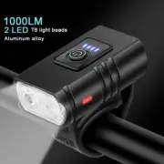 LED USB Rechargeable Bicycle Lights 6 Modes MTB Flashlight Headlight Front Lamp