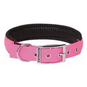 Prestige Pet Soft Padded Adjustable Dog Collar Hot Pink 1 Inch - 6 Sizes