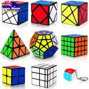 Speed Cube Set 9 Pack Magic Cubes Puzzle Cube 2x2 3x3 4x4 Megaminx