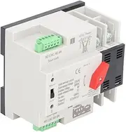 Dual Power Toggle Controller, Mains to Motor Dual Power Automatic Transfer Switch Circuit Breaker Safe Changeover Flame Retardant PC for Emergency Power Supply (63A)