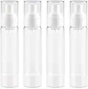Pack of 4 Spray Bottles, 50 ml Mini Atomiser, Portable Transparent Spray Bottle, Atomiser Spray Bottle for Filling, with Vacuum Plug, for Personal Care, Liquid, Cosmetics, Perfume, Alcohol