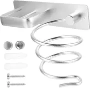 WRITWAA 1 Set Wall Mounted Hair Dryer Rack Aluminum Alloy Bathroom Organizer Durable and Elegant Design for Home Salon and Barber Shop Use Hair Dryer Hanging Hook