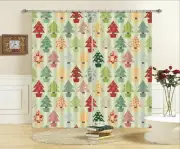 3D Color Cartoon Xmas Tree G775 Christmas Window Photo Curtain Fabric Quality Am
