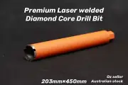 Premium Laser welded Diamond Core Drill Bit 203mm x 450mm 1-1/4" NUC