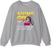 [X.Style] Anime Girl Funny Definition Kawaii Women Girls Teen Kids ds008 Sweater Grey 3XL