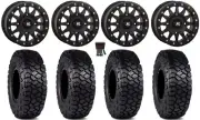 High Lifter HLA1 Bdlk 15" Wheels Bk 30" Intersect Tires Polaris Ranger XP 9/1K