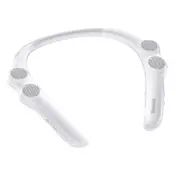 Neckband Bluetooth Speaker Wireless Wearable Speaker with 3D Stereo Sound and Mic-White