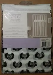 Vue Window Solutions Modo Window Curtain Tier Pair Bathroom Living Room NEW