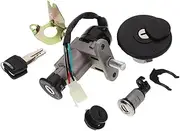 BUGUUYO 1 Set Motorcycle Ignition Switch Tank Cover with Key Durable Replacement Parts for Enhanced Security Easy Installation Compact Design for Portability Compatible with Models