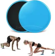 2 x Dual Sided Gliding Discs Exercise Sliders Core Sliders Fitness Ultimate Trainer Gym Home Abdominal & Total Full Body Workout Equipment on All Surfaces Slide & Glide Exercises