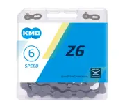 KMC Z6 Bike Chain 5-6-7-8-Speed 116-Links Grey 1/2"x3/32"