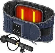 Heated Back Massager Belt Inflatable for Instant Back Pain Relief Lumbar Decompression Belt with Heating & Vibration, Operated by Rechargeable Battery, Fits 29-49 Waist