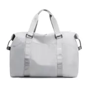 Sports Gym Bag with Wet Pocket and Shoes CompartmentTravel Duffel Bag,Grey