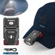 Super Bright LED Hat Clip Light Headlamp Rechargeable Multifunctional Work Light