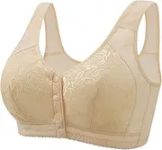 [Generic] Womens Bras Multipack Sports Bra High Impact Strapless for Women Backless Push Up with Clear Back 36E Front Fastening Comfort Pack White Lace Non Wired Ladies Full Support