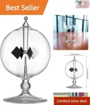 Clear Solar-Powered Dynamic Spinning Radiometer - 6.3 x 4.09 x 4.02 inches