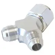 Aeroflow Y-Block with Female Swivel -10AN Inlet to 2 x -8AN Outlets, AF931-10-08S