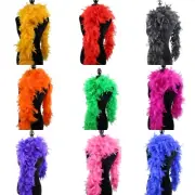 80 Gram, 2 yards Long Chandelle Feather Boa Great for Party, Wedding, Halloween